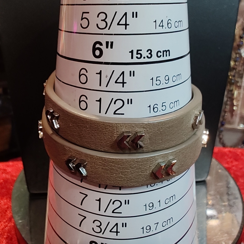 Stella & Dot Leather Wrap Bracelet With Metal Accents